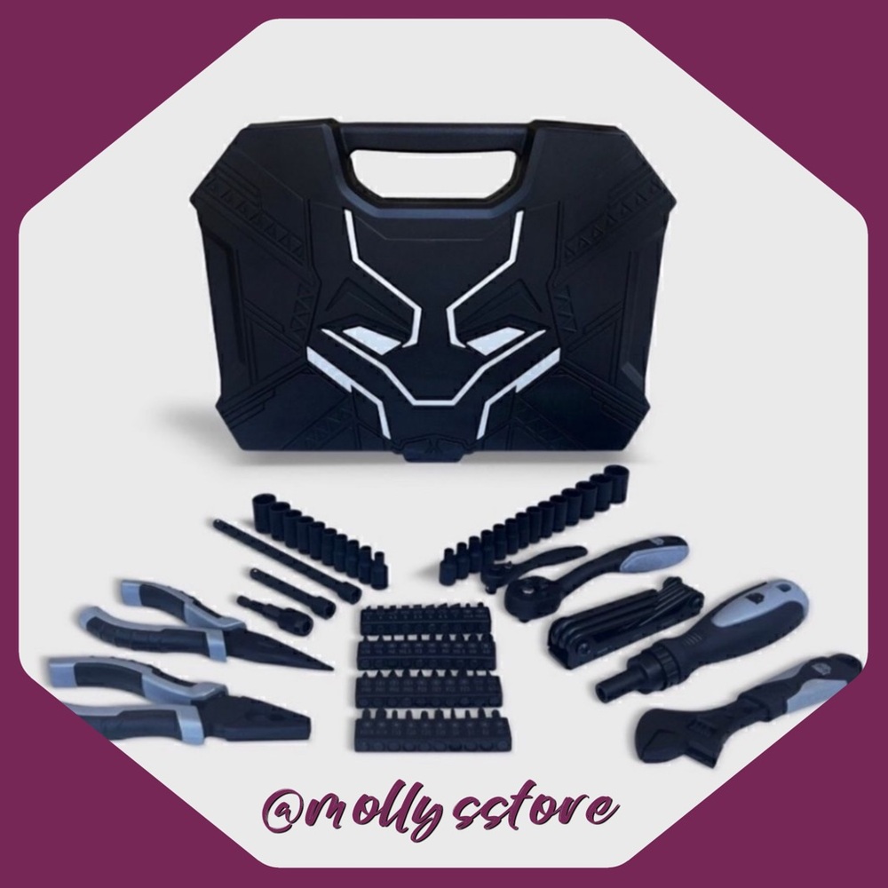 ♥️ New Marvel Comics Avengers Black Panther 82 Piece Tool Kit